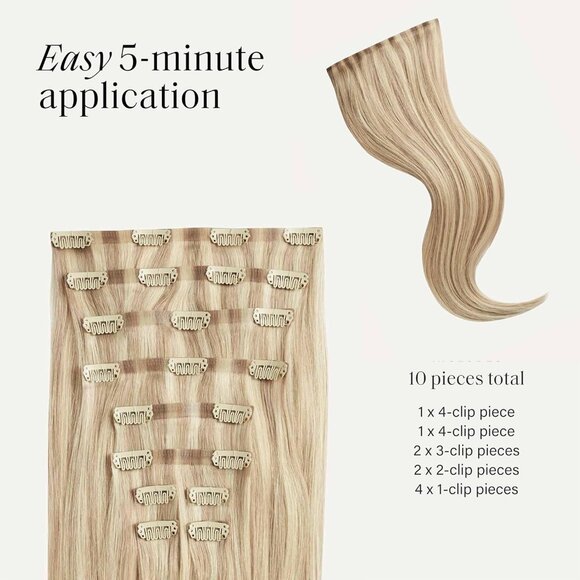 Brand New in Box 12" Dimensional Beige Blond Extensions - Picture 2 of 3